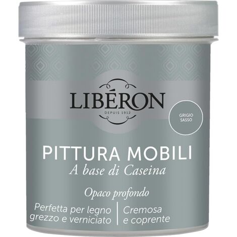 LIBERON - PITTURA MOBILI A BASE DI CASEINAOPACO PROFONDO GRIGIO SASSO 500ML (1/3)