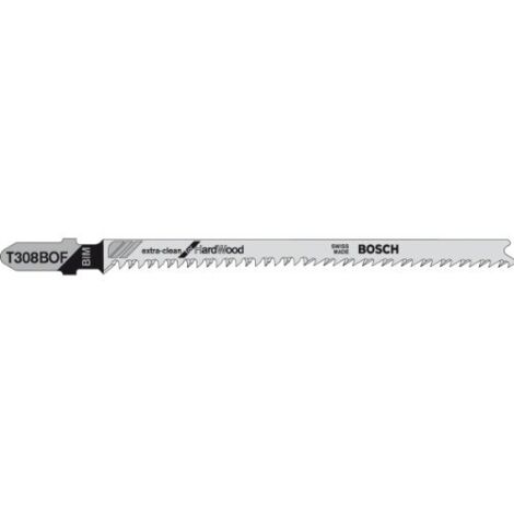 Bosch 2609256A06 HCS T 308 BO - Lama per seghetto alternativo, tagli molto netti, spessore 5-50 mm, lunghezza 117 mm