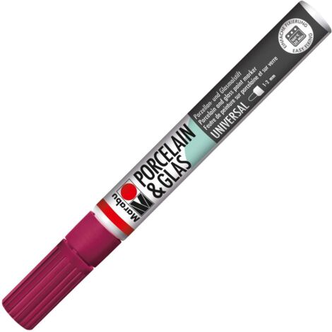 MARABU - PENNARELLO PER PORCELLANA E VETRO 1-2MM BORDEAUX 034 (1/3)
