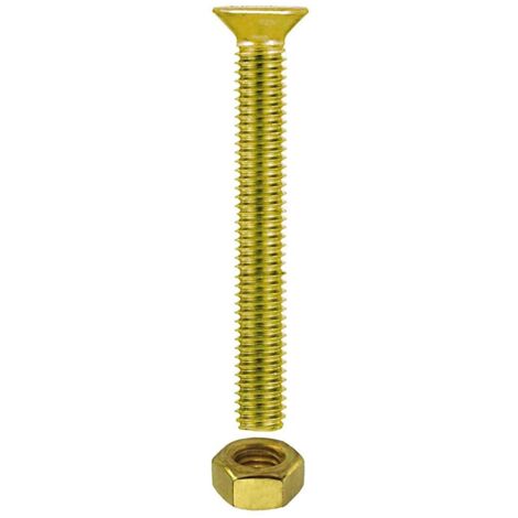 10 VITI METRICA OTTONE TESTA PIANA SVASATA M4X20MM