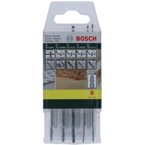 BOSCH - SET 8 LAME PER SEGHETTO ALTERNATIVO LEGNO