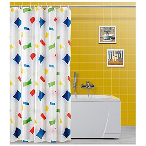 FERIDRAS 187059 Tenda Doccia, Multicolore, 5x180x200 cm (1/3)