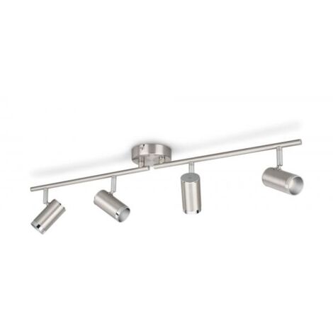 Philips Espimas Faretti LED 2 Luci – 4.3 W Totale, Cromo, Orientabili, Risparmio Energetico