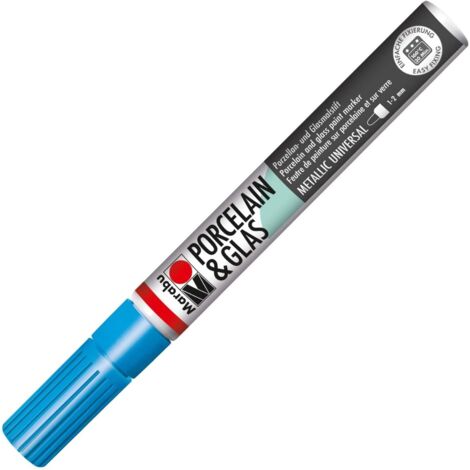 MARABU - PENNARELLO PER PORCELLANA E VETRO 1-2MM BLEU METALLICO 752 (1/3)