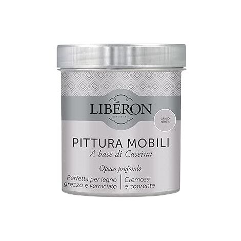 LIBERON - PITTURA MOBILI A BASE DI CASEINA OPACO PROFONDO GRIGIO NEBBIA 500ML (1/3)