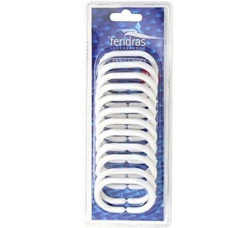 SET 12 GANCI DOCCIA BIANCHI