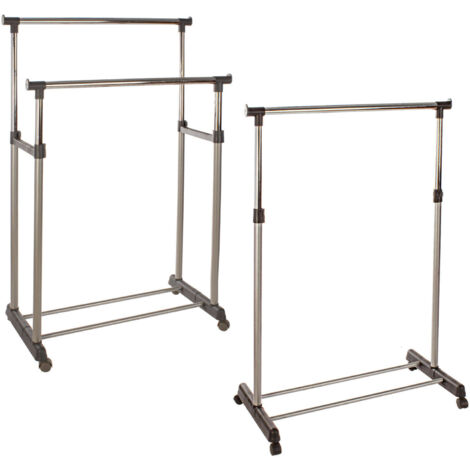 BIZZOTTO APPENDIABITI CROMO DOPPIO 95x20x23 cm MODELLO GDH-01 (1/3)