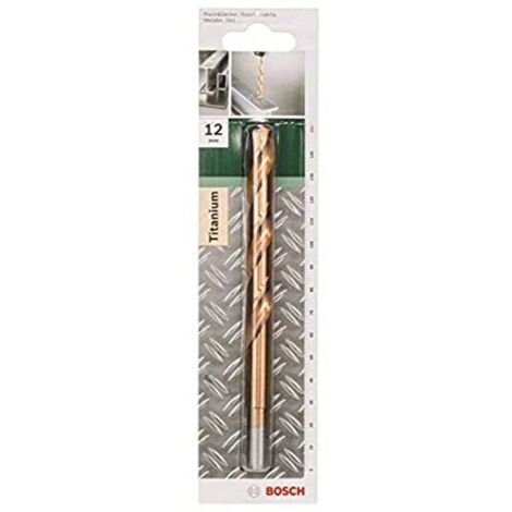 Bosch Accessories 2609255111 HSS Punta a spirale per metallo 12 mm Lunghezza totale 151 mm TiN DIN 338 Alberino cilindr (1/4)