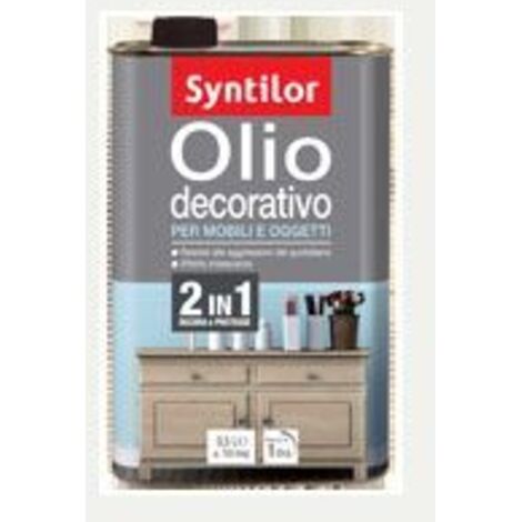 SYNTILOR - OLIO DECORATIVO PER MOBILI EOGGETTI 0,5 LT BIANCO IRIDESCENTE (1/2)