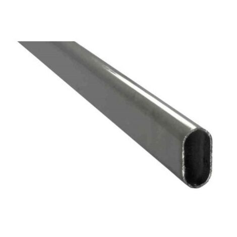 MASIDEF- TUBO PER ARMADIO OVALE IN METALLO CROMATO 30X15MM LUNGHEZZA 90CM