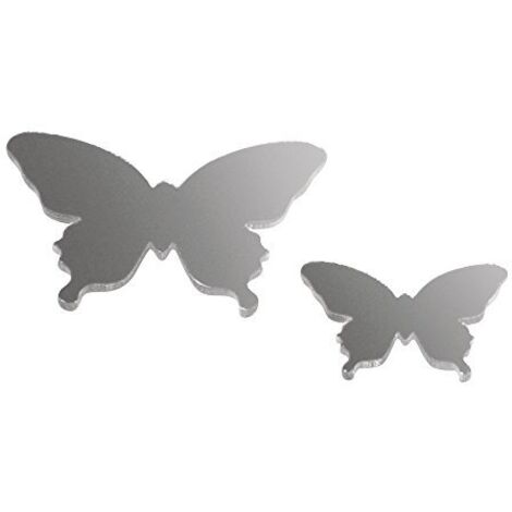 Rayher Miniature Specchi A Forma Di Farfalla – 18 Pezzi In Plastica – 2 E 3 Cm Per Hobby E Decorazioni - 4