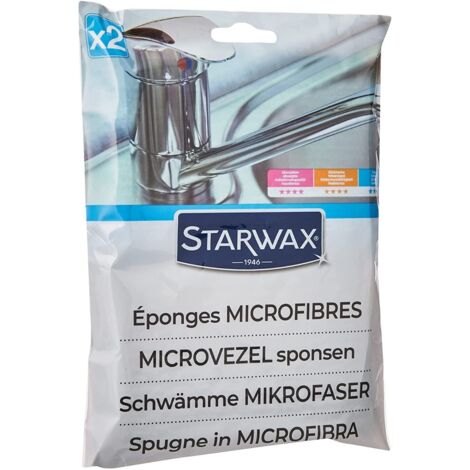 STARWAX - 2 SPUGNE IN MICROFIBRA -Spugnacm 12,5 x 8,5 x 2,5 (1/2)