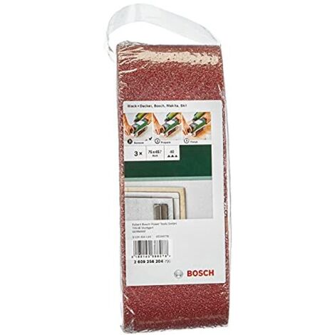 BOSCH - 3 NASTRI ABRASIVI PER LEVIGATRICE A NASTRO - 75x457MM, G40