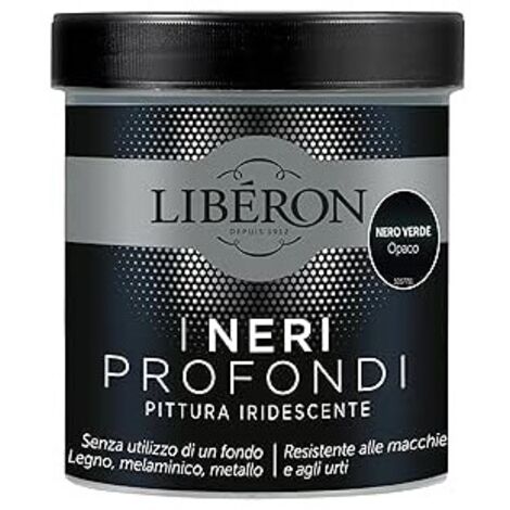 Pittura Iridescente Liberon I Neri Profondi 500ml Nero Verde Opaco (1/3)