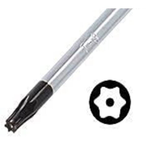 GIRAVITE PROFESSIONALE CON LAMA TORX Tx15 MAGNETICA E IN ACCIAIO CROMO VANADIO - MANICO IN BIMATERIALE GRIGIO/NERO (1/2)