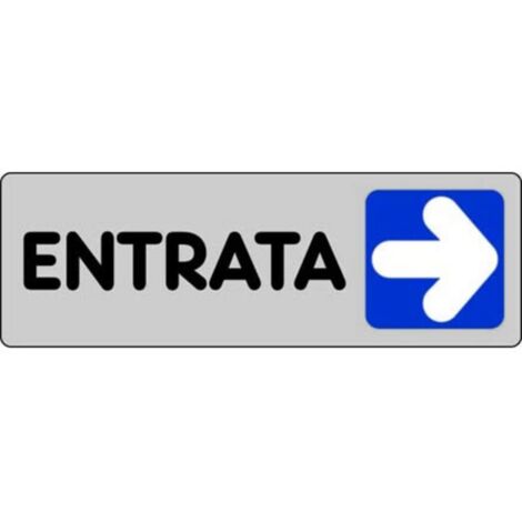 PUBBLICENTRO - ETICHETTA ADESIVA ENTRATA CON FRECCIA A DESTRA 150X50MM