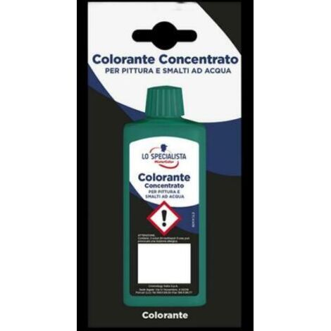 LO SPECIALISTA - COLORANTE CONCENTRATO PER PITTURE E SMALTI AD ACQUA VERDE 45 ML. (1/2)