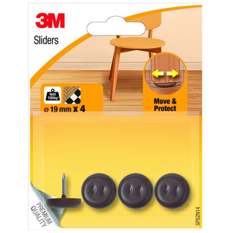 3M - 4 PATTINI PROTETTIVI CLASSICI CON CHIODO D.19 MM (1/3)