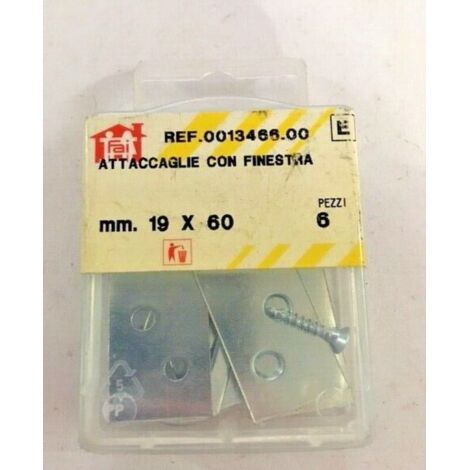 ORECA - ATTACCAGLIE CON FINESTRA 19X60MM6PZ