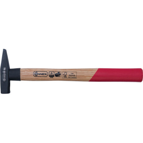 Martello alla Tedesca di Sicurezza Carpentiere Manico Legno Antiscivolo Din 1041 - Formato: 300 gr (1/2)