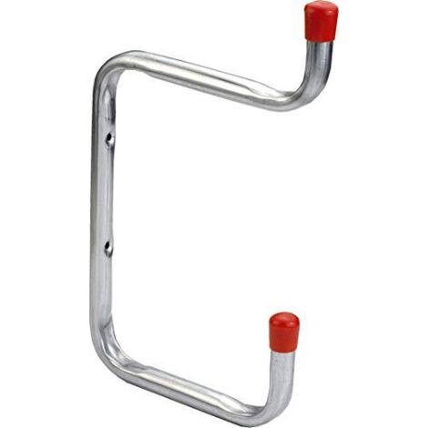 Connex DY222019 Gancio Doppio a Parete zincato 250 x 195 x 90 mm, Grigio, 1 Pezzo (1/3)