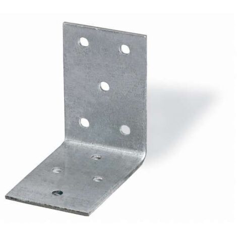 LASTRINA DI GIUNZIONE ANGOLARE MULTIFORI40x40MM - SPESSORE 2MM - IN ACCIAIO ZINCATO (1/3)