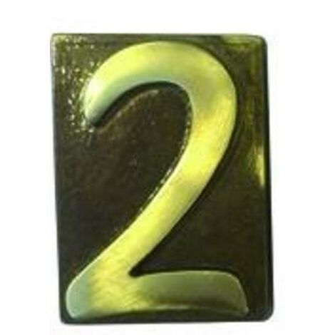 Numeri Civici Ottone Finitura Bronzata Due (1/2)