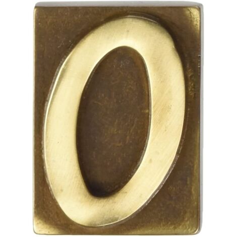 Numeri Civici Ottone Finitura Bronzata Zero (1/2)