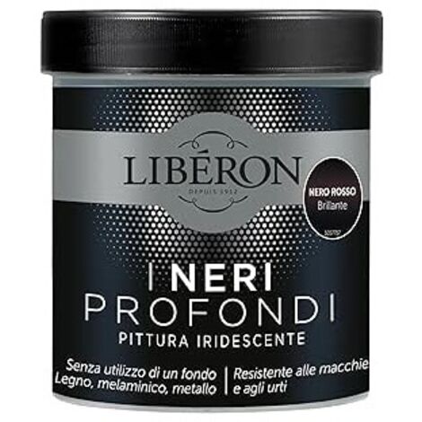 Pittura Iridescente Liberon I Neri Profondi 500ml Nero Rosso Brillante (1/3)