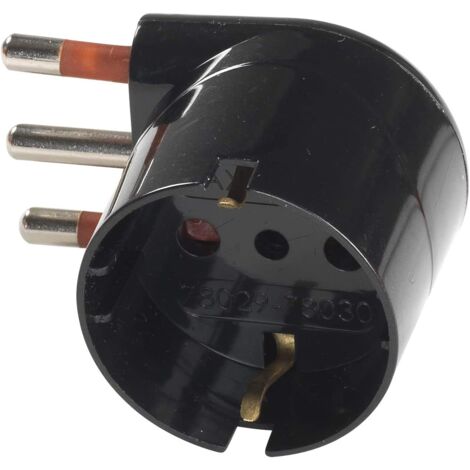 ROSI - ADATTATORE SCHUKO 16A 2P+T NERO90 (1/5)