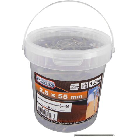 CONNEX-MASIDEF - 1,5KG CHIODI TESTE PIANA IN SECCHIELLO 2,5X55 (1/3)