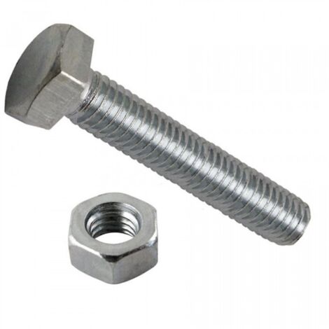 ORECA - BLISTER 6 BULLONI FILETTATI TESTA ESAGONALE  CON DADO IN FERRO ZINCATO 5X30mm