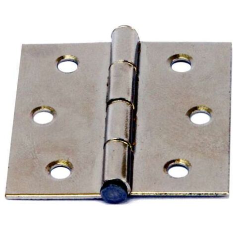 CERNIERE PIANE SPINA ESTRAIBILE 50x50 Mm ACCIAIO OTTONATO 2 PEZZI - Foto 4