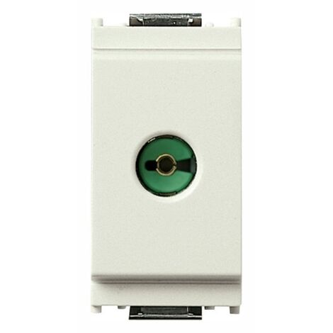 VIMAR SERIE IDEA PRESA TV COASSIALE SEMPLICE D.9.5 CON 2 SERRACAVI Z 75 OM BIANCO 16320.S.B