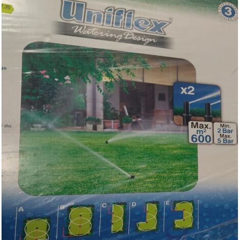 UNIFLEX - KIT PRONTO USO PER IRRIGAZIONEDI PRATI E GIARDINI - LUNGHEZZA