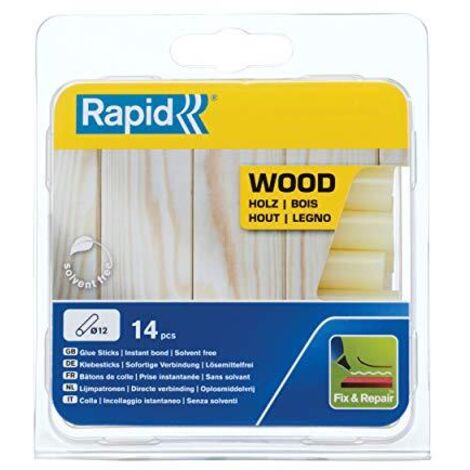 Rapid 40107360 Colla Stick da 12 mm per Legno, Giallo, 125 g