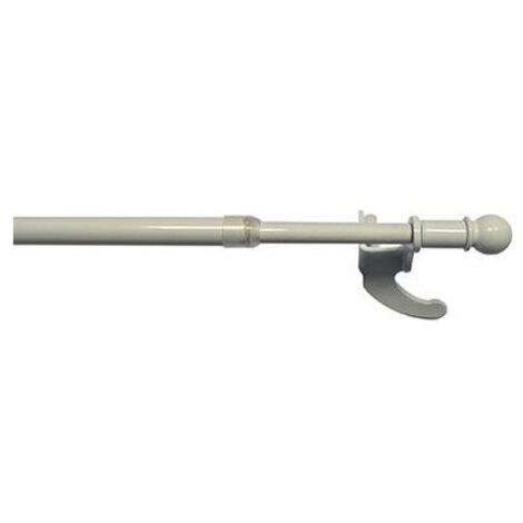 mobois - Asta per tenda in metallo 'Vitrage Neorido Chic D8' palla bianca 25-40 cm (1/5)