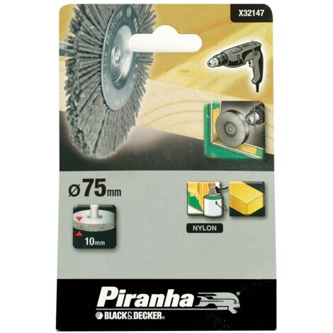 PIRANHA - SPAZZOLA IN NYLON DIAMETRO 75MM (1/2)