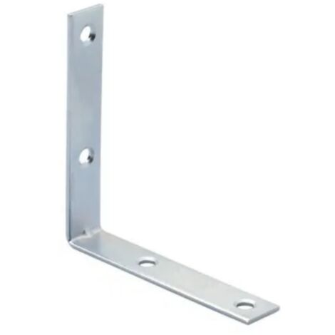 LASTRINA ANGOLARE CON 4 FORI - IN ACCIAIO ZINCATO CON SPESSORE 5MM - 140x140x20MM