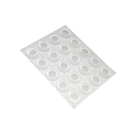 HOME SYSTEM - PARACOLPI ADESIVI TONDI TRASPARENTI 13x4MM 20 PZ (1/2)