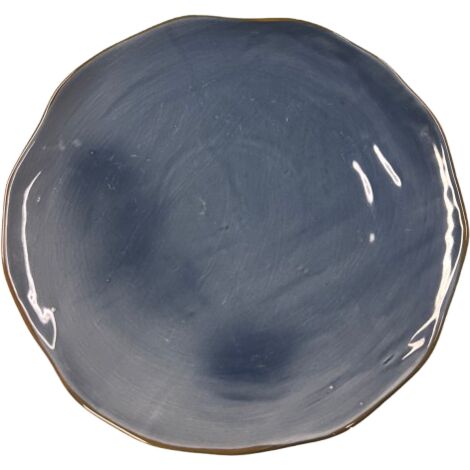 M HOME - PIATTO PIANO IN CERAMICA BLU CM30