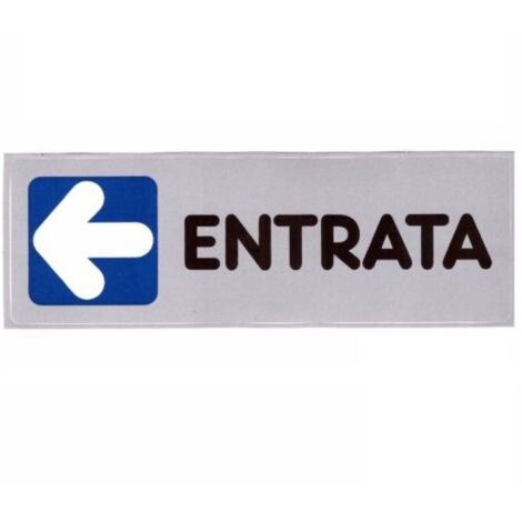 ETICHETTA ADESIVA SEGNALETICA TARGHETTA STICKERS VARI MODELLI 13165V ENTRATA A SINISTRA (18946)