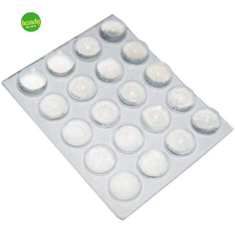 HOME SYSTEM - PARACOLPI ADESIVI TONDI TRASPARENTI 13x7,5 MM 20 PZ (1/2)