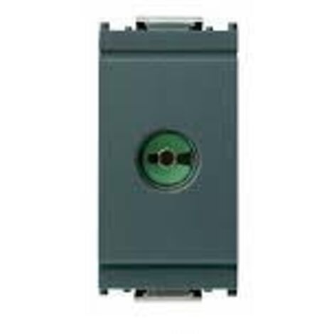 VIMAR SERIE IDEA PRESA TV COASSIALE SEMPLICE  PASSO 9,5 IEC 20 DB -Z 75 OHM GRIGIO MODULO RIDOTTO