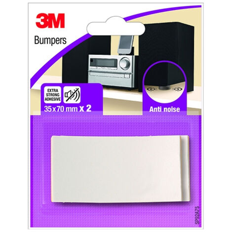 3M - 2 PARACOLPI ADESIVI ANTI RUMORE RETTANGOLARI 35x70mm (1/3)