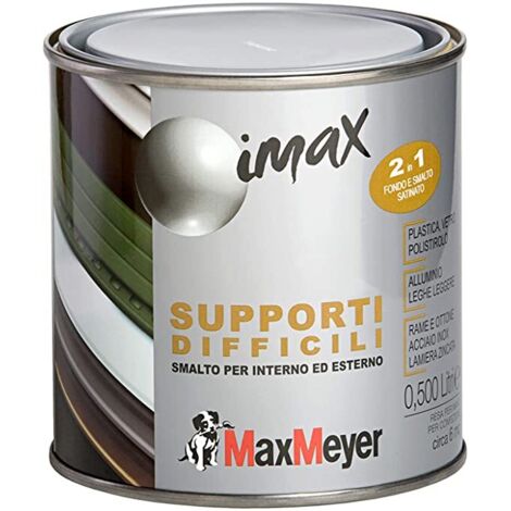 MAX MEYER - 500ml - SMALTO SPECIALE ALL'ACQUA PER SUPERFICI DIFFICILI - COLORE CREMA (1/2)