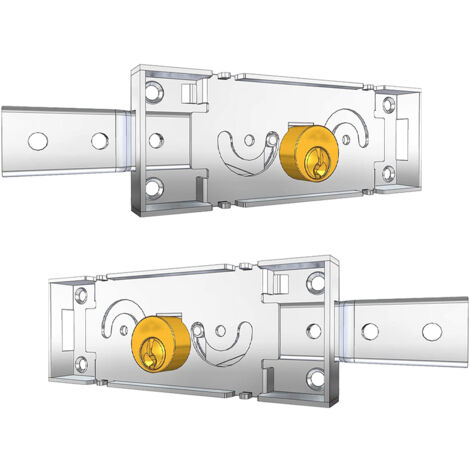 Coppia di Serrature Laterali Dx e Sx per Serrande PREFER - 3 Chiavi Unificate