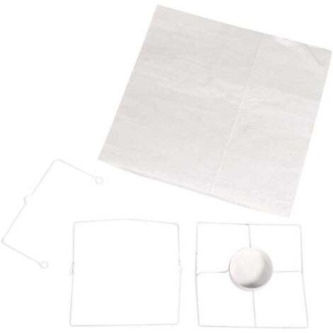 RAYHER - LANTERNA DI CARTA CON TELAIO DI METALLO 12X12X20CM - COLORE BIANCO