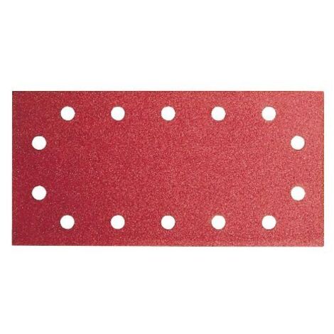 Bosch 2609256167 - 10 FOGLI CARTA ABRASIVA PER LEVIGATRICE 14 BUCHI GRANA 80 (1/4)