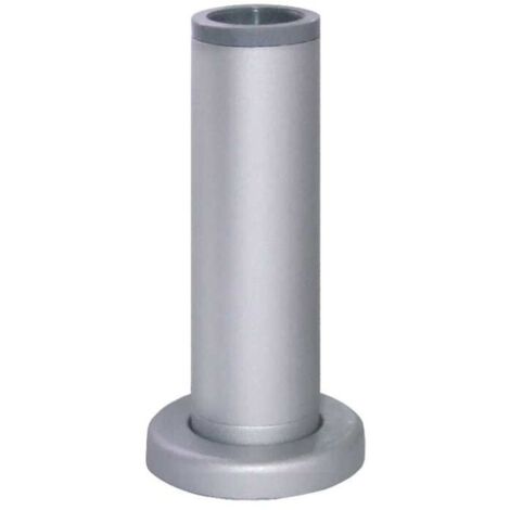 PIEDE CILINDRICO IN METALLO REGOLABILE D35 B60 H150 FINITURA ALLUMINIO (1/2)